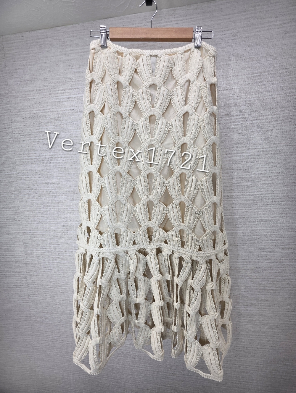 Brand New Sz M H&M CROCHET-LOOK Cream SKIRT - Picture 2 of 13
